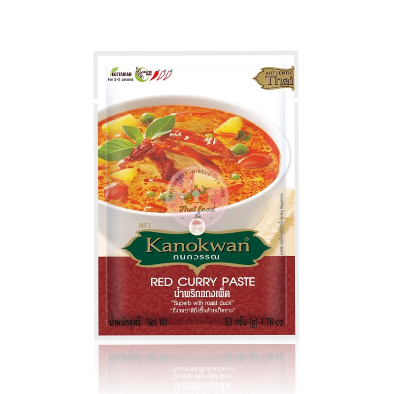 Kanokwan Red Curry Paste 50g Thai Instant Red Curry Paste Kanokwan Red Curry Paste 50g Thai Instant Red Curry Paste