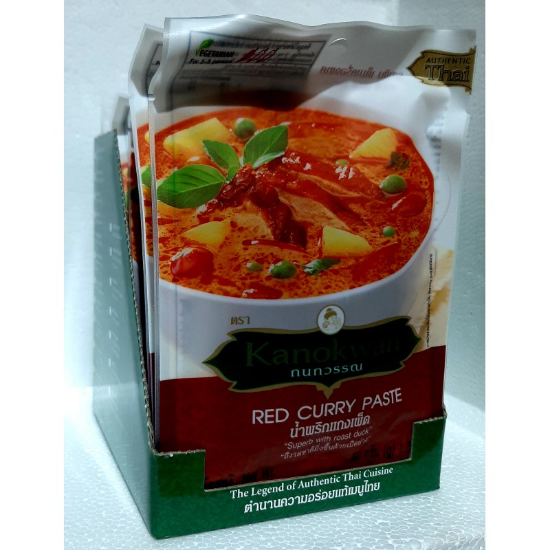Kanokwan Red Curry Paste 12pktsX50g Thai Instant Red Curry Paste Kanokwan Red Curry Paste 12pktsX50g Thai Instant Red Curry Paste