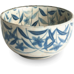 Zing Asia Round Blue-Flower Bowl 13cm Japanese Round Blue-Flower Bowl