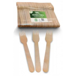 Did 100pc Wooden Forks Natural Disposable Forks