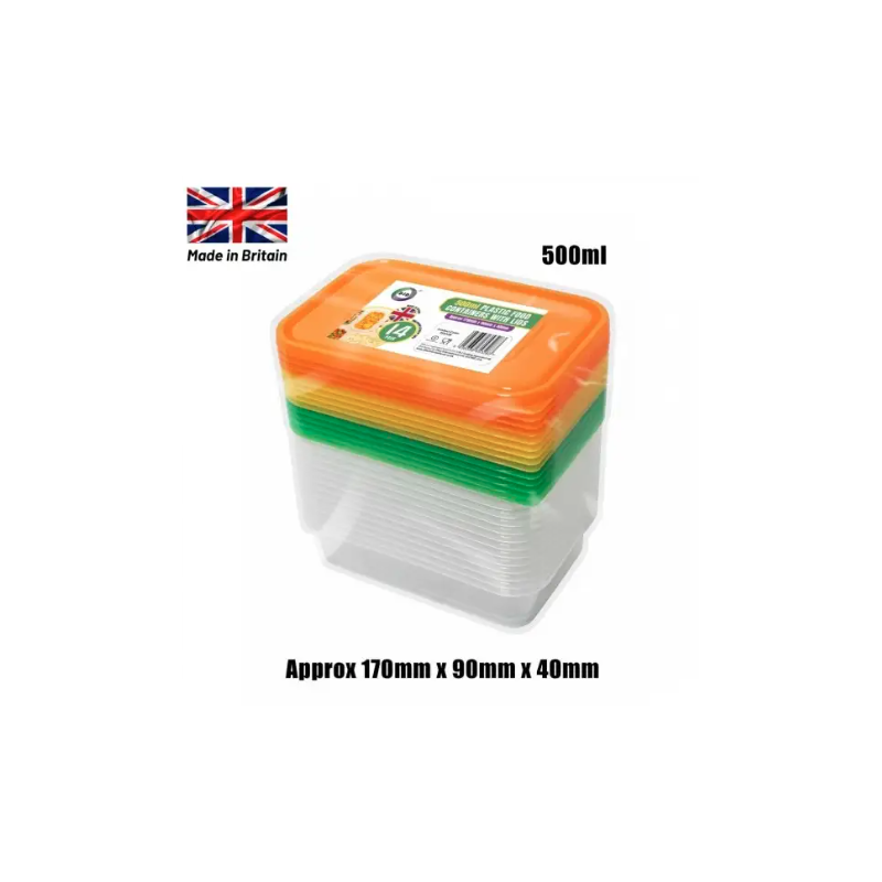 Did Plastic Containers with Lids 14pcsX500ml Food Plastic Containers Did Plastic Containers with Lids 14pcsX500ml Food Plastic Containers