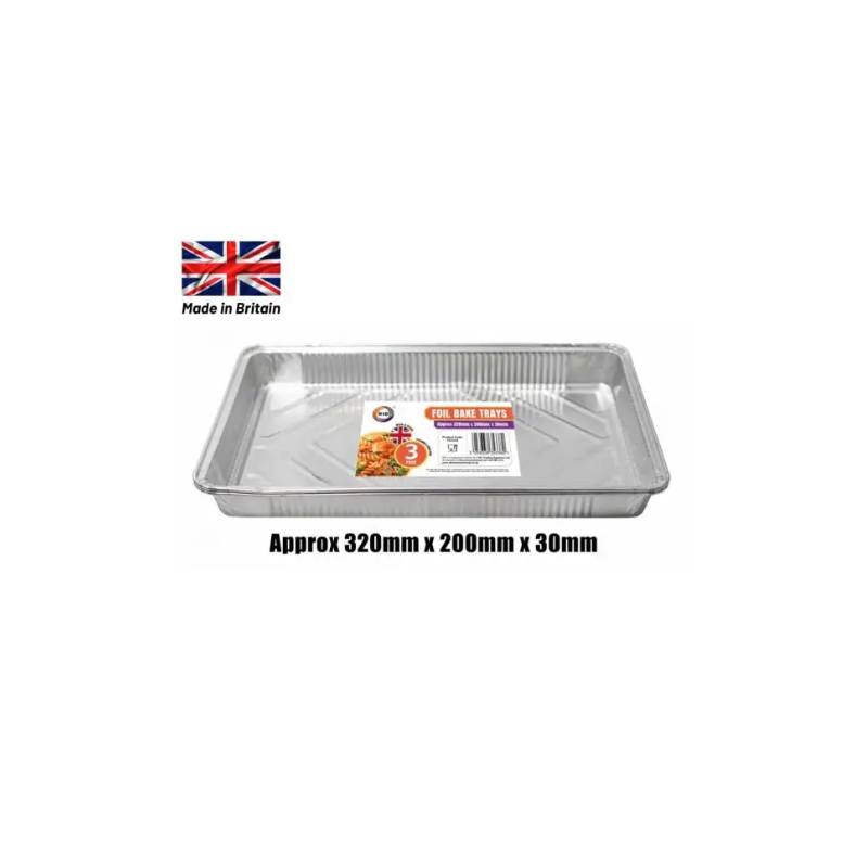 Did Foil BakeTrays 3pcs 320mm x 200mm x 30mm Foil Bake Trays Did Foil BakeTrays 3pcs 320mm x 200mm x 30mm Foil Bake Trays