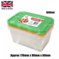 Did Plastic Food Containers With Lids 4pcsX1000ml Plastic Containers With Lids