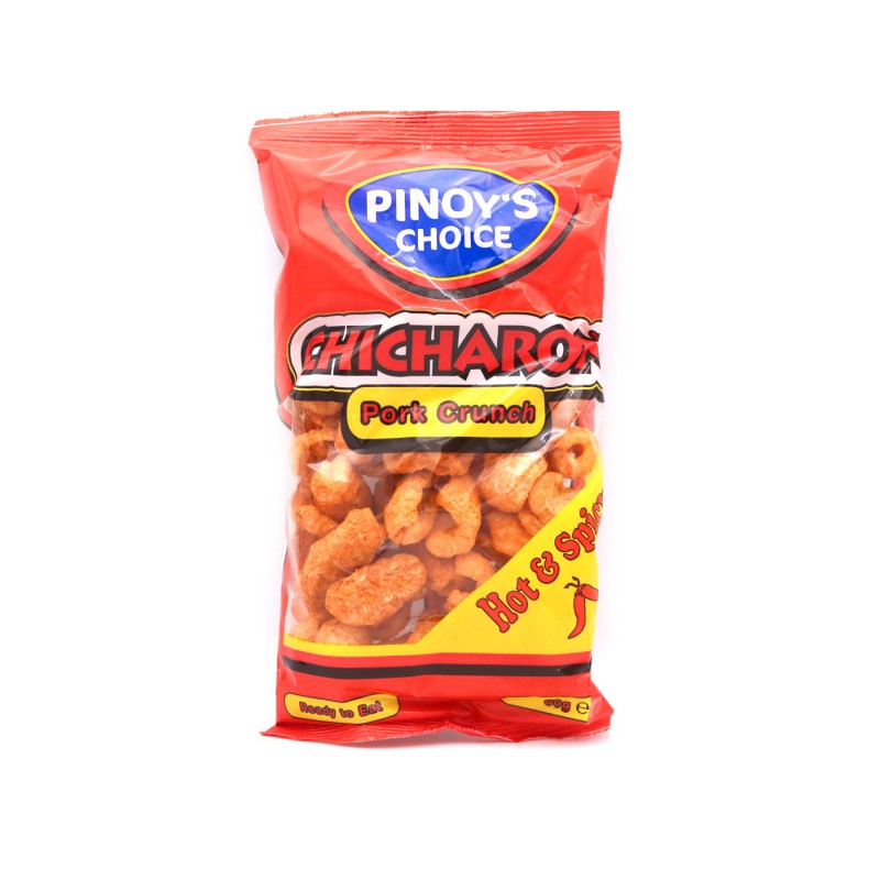 Pinoy's Choice Chicharon Pork Crunch 80g Filipino Hot & Spicy Pork Crunch Pinoy's Choice Chicharon Pork Crunch 80g Filipino Hot & Spicy Pork Crunch
