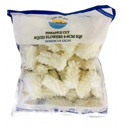 Pearl Of Seas Pineapple Cut Squid Flowers 4-6CM IQF 1Kg Frozen Squid Flowers