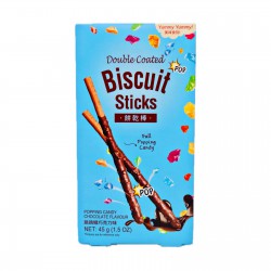 Yummy Yummy 60g Chinese Chocolate Popping Candy Coated Biscuit Sticks