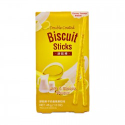 Yummy Yummy 45g Banana And Milk Double Coated Biscuit Sticks