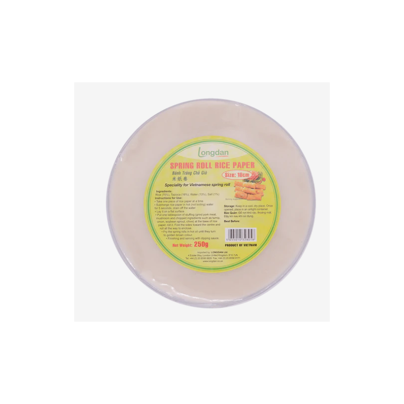 Longdan Spring Roll Rice Paper 18cm 250g 米纸卷 Special For Vietnamese Spring Roll Rice Paper Longdan Spring Roll Rice Paper 18cm 250g 米纸卷 Special For Vietnamese Spring Roll Rice Paper