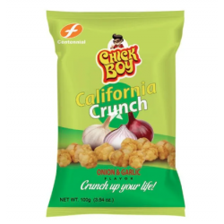 Chick Boy California Crunch Onion & Garlic Flavour Tapioca And Corn Snack 100g Tapioca And Corn Snack