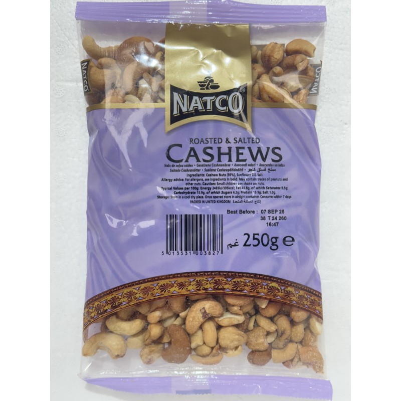 Natco Roasted & Salted Cashews 250g Roasted & Salted Cashew Nut Natco Roasted & Salted Cashews 250g Roasted & Salted Cashew Nut