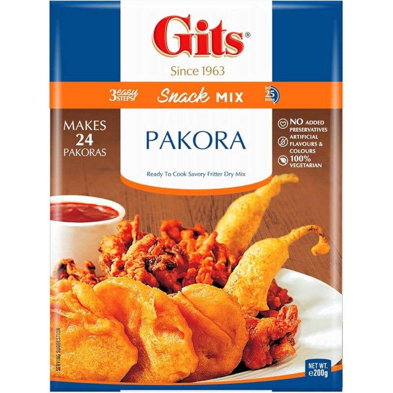 Gits Pakora Batter 200g Indian Pakora Snack Mix Batter Gits Pakora Batter 200g Indian Pakora Snack Mix Batter