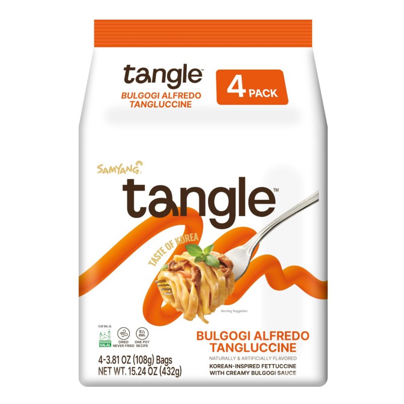 Samyang Tangle Bulgogi Alfredo 4pktsX110g Korean Pasta With Creamy Bulgogi Flavour Sauce
