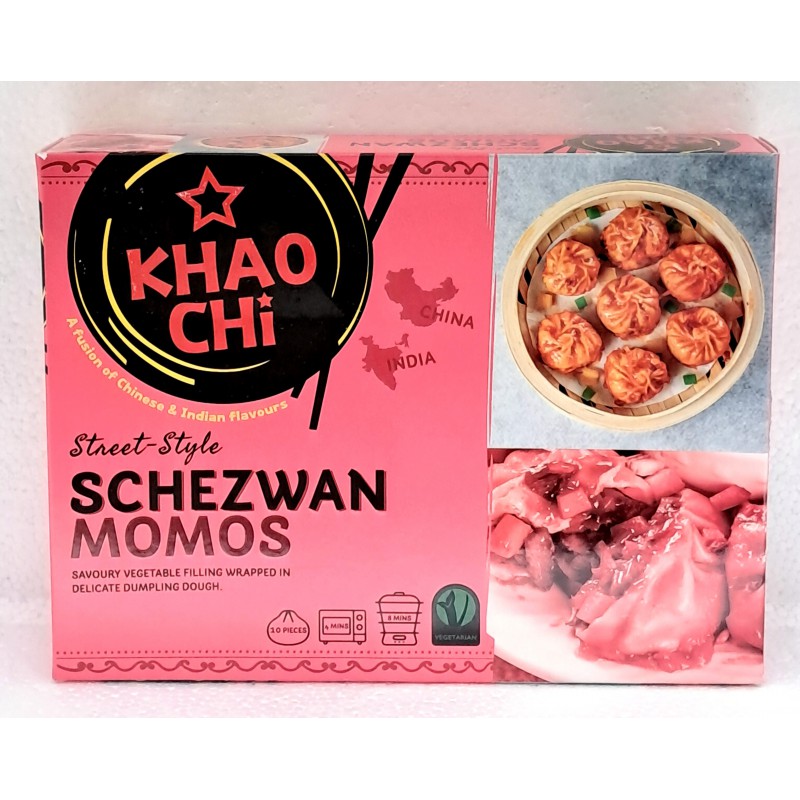 Khao Chi Schezwan MOMO 350g Frozen Street Style Schezwan MOMO Khao Chi Schezwan MOMO 350g Frozen Street Style Schezwan MOMO