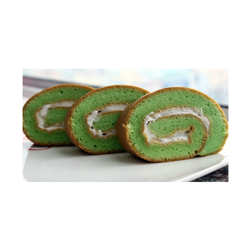50% Sweet Pandan Swiss Roll 香葉蛋卷 One Slice Pandan Swiss Roll 50% Sweet Pandan Swiss Roll 香葉蛋卷 One Slice Pandan Swiss Roll