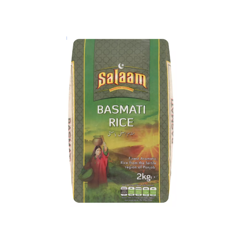 Salaam Basmati Rice 2kg Punjabi Aromatic Basmati Rice Salaam Basmati Rice 2kg Punjabi Aromatic Basmati Rice