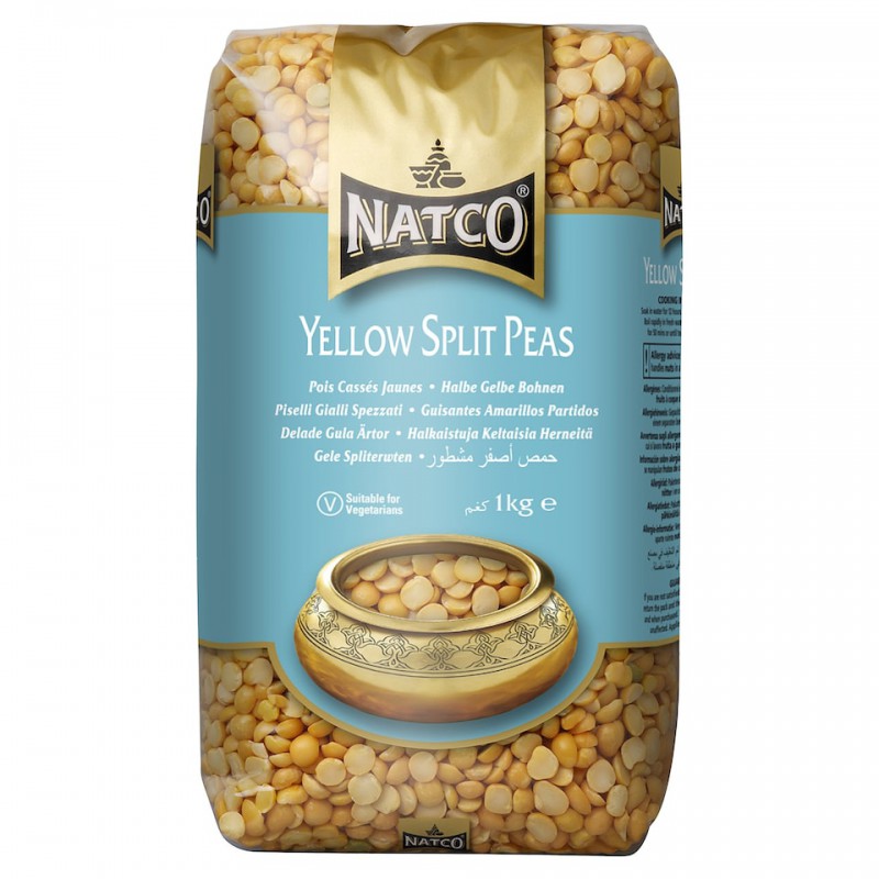 Natco Dried Yellow Split Peas 1kg Indian Yellow Split Peas Natco Dried Yellow Split Peas 1kg Indian Yellow Split Peas