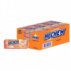 Morinaga Case of 20x Hi-Chew Peach Chewy Candy 35g Fruity & Chewy Peach Flavoured Candy
