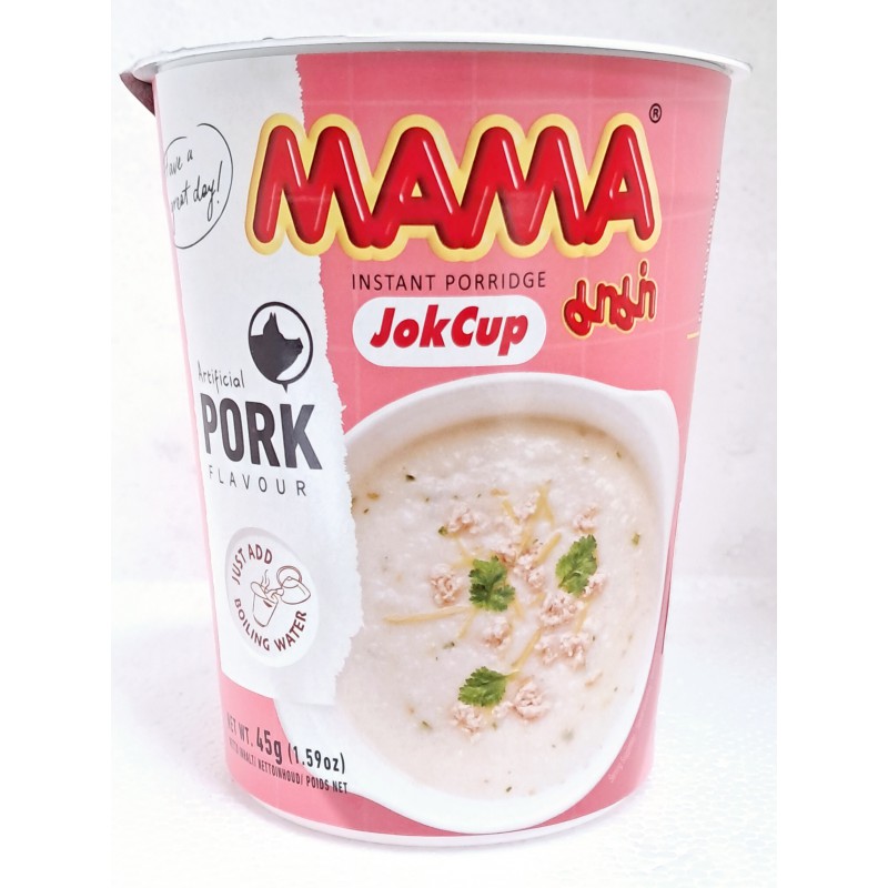 Mama jokcup 45g instant porridge soup artificial pork flavour