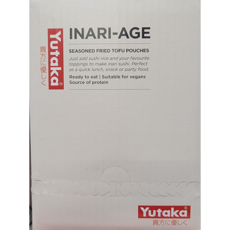 Yutaka Inari Sushi Pockets 12x180g (10 Pce) Seasoned Fried Tofu Pouches Yutaka Inari Sushi Pockets 12x180g (10 Pce) Seasoned Fried Tofu Pouches