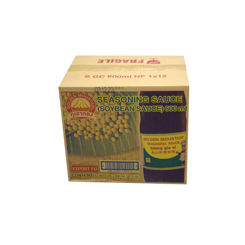 Golden Mountain Seasoning Sauce 12x600ml Thai Soybean Sauce