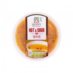 Quan's Case of 16x Hot and Sour Soup 460g Frozen Tub of Hot and Sour Soup