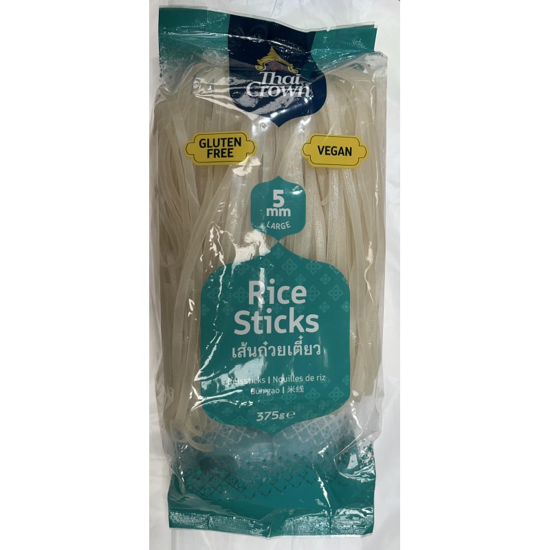 Thai Crown 5mm Rice Sticks 375g vegan gluten free Rice Sticks