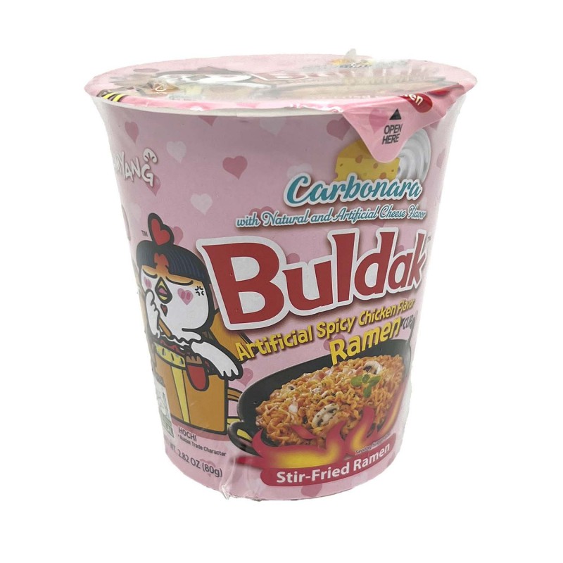 Samyang Hot Chicken Buldak Carbo Ramen 80g Carbonara Spicy Ramen Noodle Cup Samyang Hot Chicken Buldak Carbo Ramen 80g Carbonara Spicy Ramen Noodle Cup