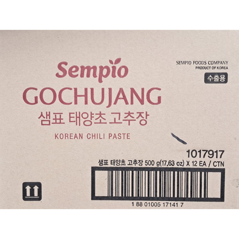 Sempio Case of 12x Hot Pepper Paste 500g Korean Classic Flavour Pepper Paste Sempio Case of 12x Hot Pepper Paste 500g Korean Classic Flavour Pepper Paste