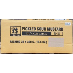 LinLin Case of 36x Pickled Sour Mustard Green 300g No Added Sugar Sour Mustard Greens