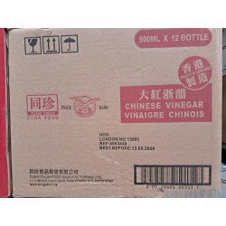 Tung Chun Full Case of 12x (同珍大紅浙醋) 500ml Chinese Vinegar