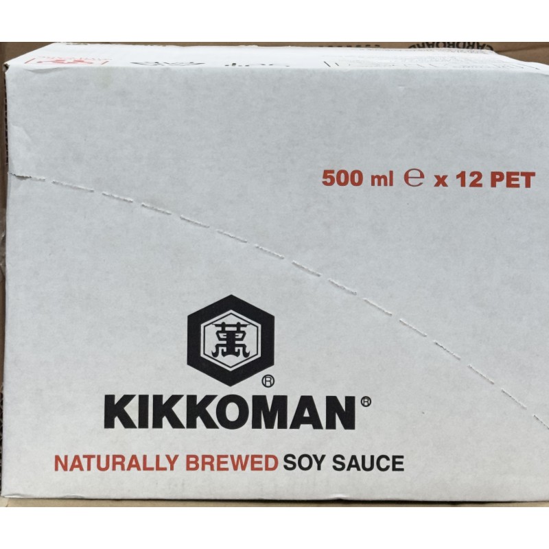Kikkoman Full Case of 12x Soy Sauce 500ml Naturally Brewed Soy Sauce Kikkoman Full Case of 12x Soy Sauce 500ml Naturally Brewed Soy Sauce