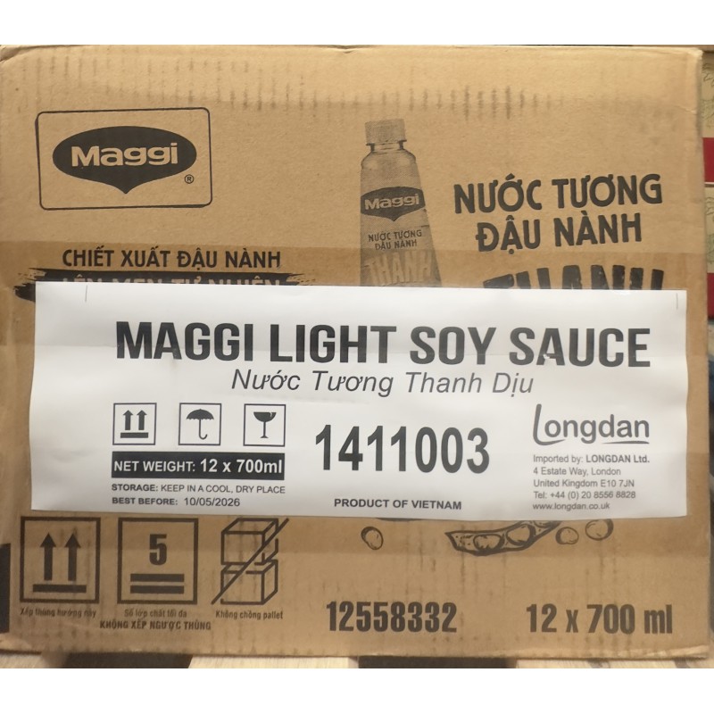 Maggi VN Full Case of 12x (Nước Tương Đậu Nành) Original 700ml Plastic Bottle Soya Sauce Maggi VN Full Case of 12x (Nước Tương Đậu Nành) Original 700ml Plastic Bottle Soya Sauce