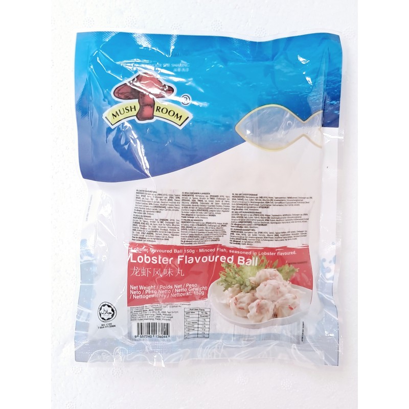 Mushroom Brand Frozen Lobster Flavoured Ball 150g Frozen Lobster Ball
