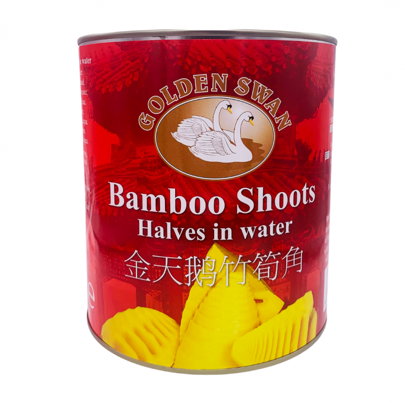 Golden Swan Bamboo Shoots Halves 2950g Bamboo Shoots Halves in Water Golden Swan Bamboo Shoots Halves 2950g Bamboo Shoots Halves in Water