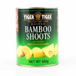 Tiger Tiger Full Case of 12x Halved Bamboo Shoots 560g in water