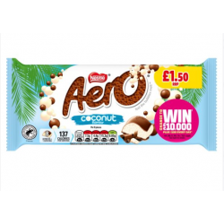 Aero Coconut Chocolate Sharing Bar 90g Coconut Chocolate