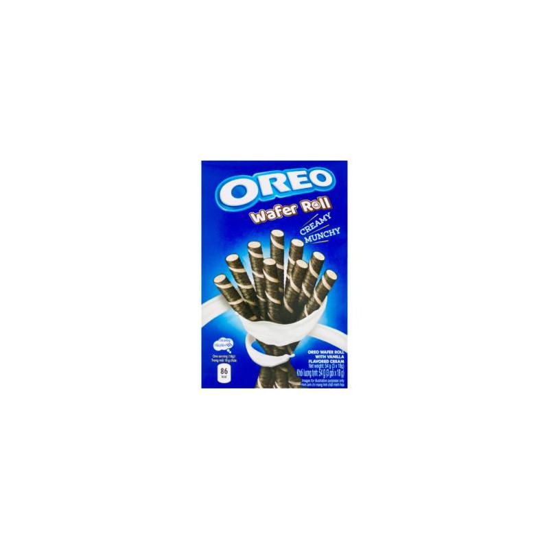 Oreo Vanilla Cream Filled Wafer Roll 54g Vanilla Flavoured Wafer Roll Oreo Vanilla Cream Filled Wafer Roll 54g Vanilla Flavoured Wafer Roll
