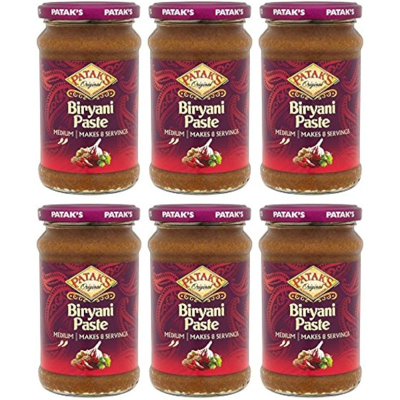 Patak's Biryani Spice Paste 6x283g (Gluten Free & Vegan Friendly) Biryani Paste Patak's Biryani Spice Paste 6x283g (Gluten Free & Vegan Friendly) Biryani Paste