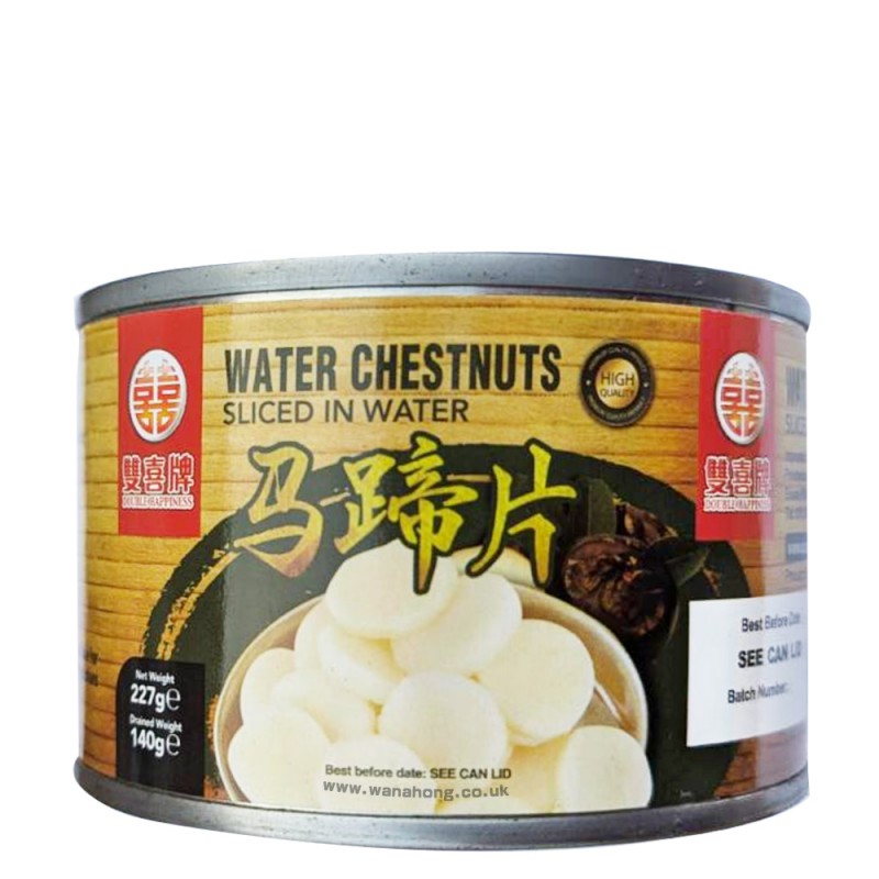 Double Happiness Water Chestnuts Sliced in Water 227g Water Chestnuts Sliced in Water Double Happiness Water Chestnuts Sliced in Water 227g Water Chestnuts Sliced in Water