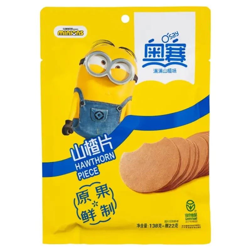 O'say Minions Hawthorn Slices 138g Hawthorn Flavoured Sweet Pieces O'say Minions Hawthorn Slices 138g Hawthorn Flavoured Sweet Pieces