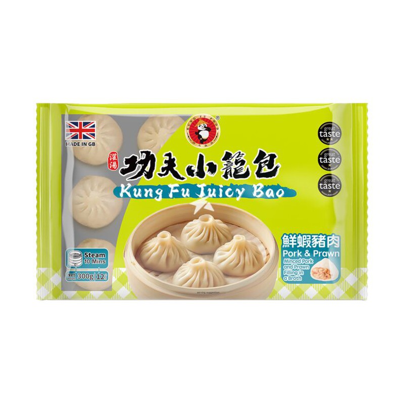 Kung Fu Food Pork Siu Loong Bao 300g 夫灌湯小籠 12pc Frozen Pork and Prawn Xiao Long Bao Siu Loong Buns Kung Fu Food Pork Siu Loong Bao 300g 夫灌湯小籠 12pc Frozen Pork and Prawn Xiao Long Bao Siu Loong Buns