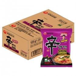 Nongshim Shin Full Case of 20x Ramyun Noodle 123g Spicy Tom Yum Flavour Ramyun Noodles