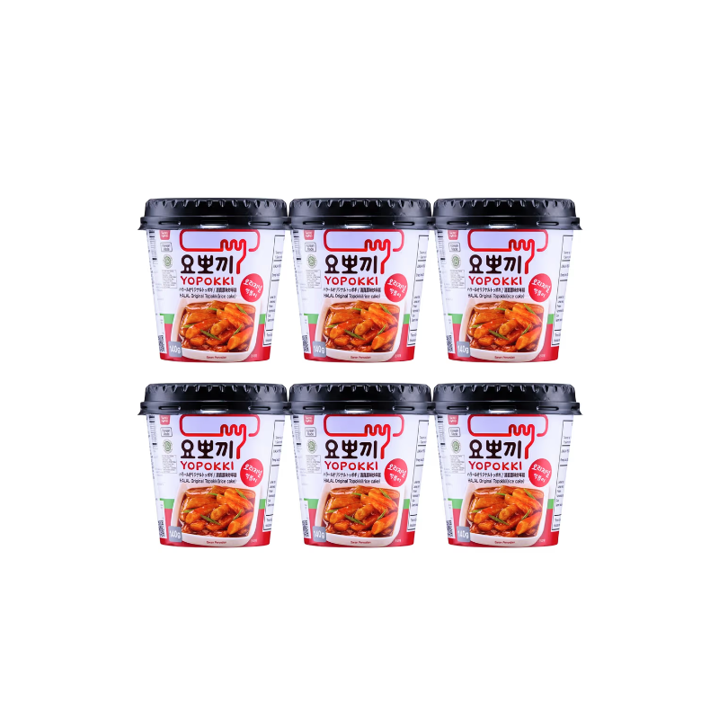 Young Poong Full Case of 6x Yopokki Cup Tteokbokki Rice Cakes (요뽀끼컵) 140g Sweet Spicy KOREAN Topokki Rice Cake Young Poong Full Case of 6x Yopokki Cup Tteokbokki Rice Cakes (요뽀끼컵) 140g Sweet Spicy KOREAN Topokki Rice Cake