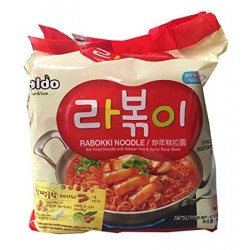 Paldo Noodles Korean Rabokki Tteokbokki (라볶이) 145g Ramyun Noodles with Topokki Rice Cakes